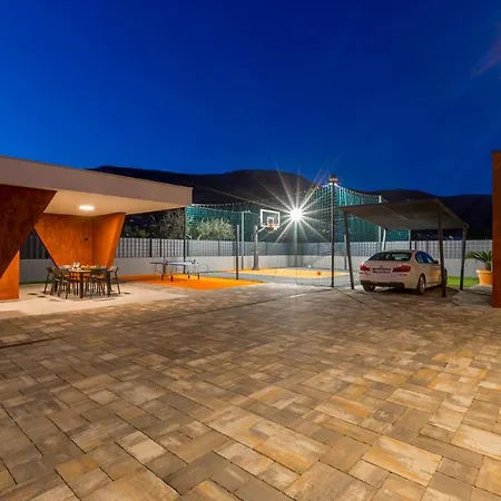 Villa Seven Hearts With Heated Pool And Private Basketball Playground Near Split Kastela Exterior photo